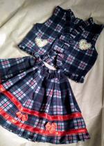 Conjunto Saia Xadrez Junino Infantil 4 a 10 anos Conjunto Saia Xadrez Junino Infantil 4 a 10 anos