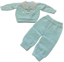 Conjunto Saída de Maternidade Bebê Rescém Nascido Menino Menina Calça e blusa de lã Tricô Tricot