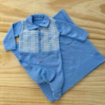 Conjunto Saída Maternidade Tricot Roger Conjunto Saída Maternidade Tricot Roger