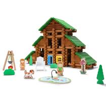 Conjunto SainSmart Jr. de 214 Peças - Cabana de Madeira para Crianças a partir de 3 Anos