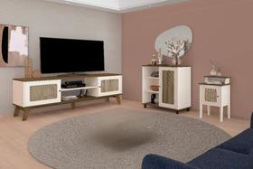 Conjunto Sala Charlotte: Rack 4524+ Mesa 4518+ Buffet 4520 Conjunto Sala Charlotte: Rack 4524+ Mesa 4518+ Buffet 4520