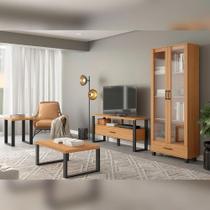 Conjunto Sala de Estar Industrial 4 Peças Dalla Costa MDF