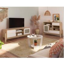 Conjunto Sala de Estar Rack para Tv até 60 Polegadas com Mesa de Centro e Buffet Canadá Conjunto Sala de Estar Rack para Tv até 60 Polegadas com Mesa de Centro e Buffet Canadá