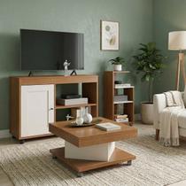 Conjunto Sala de Estar Sampa Rack 42 Mesa de Centro e Mesa de Apoio Lateral Conjunto Sala de Estar Sampa Rack 42 Mesa de Centro e Mesa de Apoio Lateral