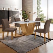 Conjunto Sala de Jantar 1 Mesa 120x80cm Tampo MDF com 4 Cadeiras Espanha Yescasa Conjunto Sala de Jantar 1 Mesa 120x80cm Tampo MDF com 4 Cadeiras Espanha Yescasa