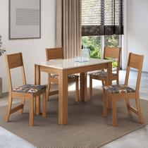 Conjunto Sala de Jantar 1 Mesa 4 Cadeiras Versalhes