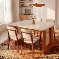 Conjunto Sala de Jantar 1 Mesa Retangular Tali 130cm 4 Cadeiras Miriti CabeCasa MadeiraOriginals Conjunto Sala de Jantar 1 Mesa Retangular Tali 130cm 4 Cadeiras Miriti CabeCasa MadeiraOriginals