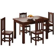 Conjunto Sala de Jantar 120x88 Com 4 Cadeiras Diamante - NEMARGI Conjunto Sala de Jantar 120x88 Com 4 Cadeiras Diamante - NEMARGI