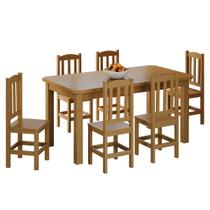 Conjunto Sala de Jantar 160x88 Com 6 Cadeiras Diamante - NEMARGI Conjunto Sala de Jantar 160x88 Com 6 Cadeiras Diamante - NEMARGI