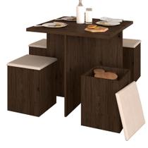 Conjunto Sala De Jantar 4 Banquetas Berlim Imbuia Conjunto Sala De Jantar 4 Banquetas Berlim Imbuia