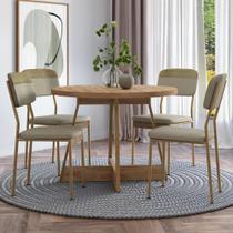 Conjunto Sala De Jantar 4 Cadeiras Belgravia Carraro Carvalho Dourado Conjunto Sala De Jantar 4 Cadeiras Belgravia Carraro Carvalho Dourado