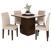 Conjunto Sala De Jantar 4 Cadeiras C/vidro Paraty