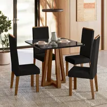 Conjunto Sala de Jantar 4 Cadeiras Livia