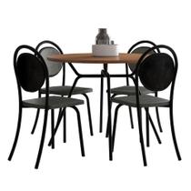 Conjunto Sala De Jantar 4 Cadeiras Nolita Carraro Fre/pre/gra Conjunto Sala De Jantar 4 Cadeiras Nolita Carraro Fre/pre/gra