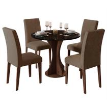 Conjunto Sala De Jantar 4 Cadeiras Pérsia Imbuia