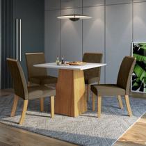 Conjunto Sala de Jantar 4 Cadeiras Rafaela Espresso Móveis