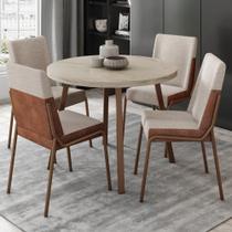 Conjunto Sala De Jantar 4 Cadeiras Roman Carraro Petra E Rosê Conjunto Sala De Jantar 4 Cadeiras Roman Carraro Petra E Rosê