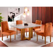 Conjunto Sala de Jantar 4 Lugares Mesa Com Tampo Em Vidro e Cadeiras Veludo Móveis Mix Conjunto Sala de Jantar 4 Lugares Mesa Com Tampo Em Vidro e Cadeiras Veludo Móveis Mix