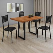 Conjunto Sala de Jantar 4 Lugares Retangular Mesa Bp 115x70cm Mariana Conjunto Sala de Jantar 4 Lugares Retangular Mesa Bp 115x70cm Mariana