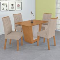 Conjunto Sala de Jantar 4 Lugares Retangular Tampo MDF Mesa e Cadeiras Apogeu Conjunto Sala de Jantar 4 Lugares Retangular Tampo MDF Mesa e Cadeiras Apogeu