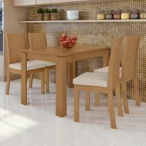 Conjunto Sala de Jantar 4 Lugares Retangular Tampo MDF Mesa e Cadeiras Athenas Conjunto Sala de Jantar 4 Lugares Retangular Tampo MDF Mesa e Cadeiras Athenas