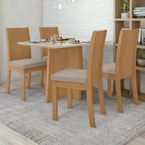 Conjunto Sala de Jantar 4 Lugares Retangular Tampo Vidro/MDF 120cm Mesa Celebrare Cadeiras Athenas Conjunto Sala de Jantar 4 Lugares Retangular Tampo Vidro/MDF 120cm Mesa Celebrare Cadeiras Athenas