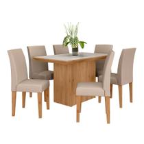 Conjunto Sala De Jantar 6 Cadeiras Cinamomo Meli