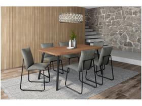 Conjunto Sala de Jantar 6 Cadeiras Di Nettuno Carraro Nog Pre