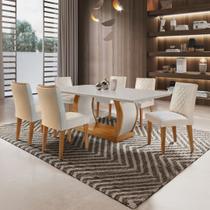 Conjunto Sala de Jantar 6 Cadeiras Kate Espresso Móveis