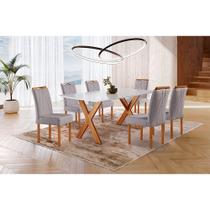 Conjunto Sala de Jantar 6 Lugares Lorena Mesa e Cadeira Madeira Maciço Moveis Mundial Conjunto Sala de Jantar 6 Lugares Lorena Mesa e Cadeira Madeira Maciço Moveis Mundial