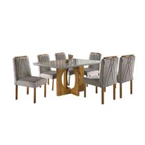 Conjunto Sala de Jantar 6 Lugares Noronha Mesa e Cadeiras Madeira Maciça Móveis Mundial Conjunto Sala de Jantar 6 Lugares Noronha Mesa e Cadeiras Madeira Maciça Móveis Mundial