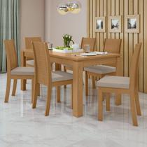 Conjunto Sala de Jantar 6 Lugares Retangular 180cm Tampo MDF Mesa e Cadeiras Athenas Conjunto Sala de Jantar 6 Lugares Retangular 180cm Tampo MDF Mesa e Cadeiras Athenas