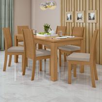 Conjunto Sala de Jantar 6 Lugares Retangular 180cm Tampo MDF Mesa e Cadeiras Athenas Conjunto Sala de Jantar 6 Lugares Retangular 180cm Tampo MDF Mesa e Cadeiras Athenas