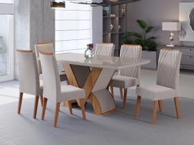 Conjunto Sala de Jantar 6 Lugares Retangular Tampo de MDF Vegas Yescasa Conjunto Sala de Jantar 6 Lugares Retangular Tampo de MDF Vegas Yescasa