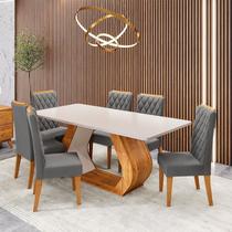 Conjunto Sala de Jantar 6 Lugares Retangular Tampo em Mdf Store Conjunto Sala de Jantar 6 Lugares Retangular Tampo em Mdf Store