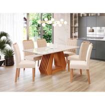 Conjunto Sala de Jantar Ágata com 6 Cadeiras Paola Cimol Conjunto Sala de Jantar Ágata com 6 Cadeiras Paola Cimol