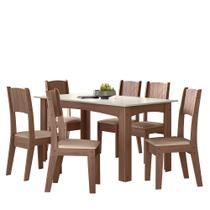 Conjunto Sala de Jantar Alice 1,56 com 6 Cadeiras Amend 51C