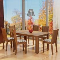 Conjunto Sala de Jantar Analu Mesa c/ 6 Cadeiras Madesa Conjunto Sala de Jantar Analu Mesa c/ 6 Cadeiras Madesa