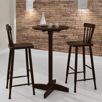 Conjunto Sala De Jantar-bar Mesa/ 2 Banquetas Altas Cr50119