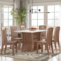 Conjunto sala de jantar belgica 1,35 com 6 cadeiras amen 73b Conjunto sala de jantar belgica 1,35 com 6 cadeiras amen 73b