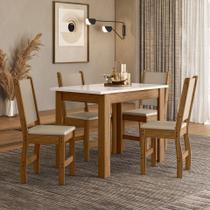 Conjunto Sala de Jantar Bellagio com Mesa e 4 Cadeiras Conjunto Sala de Jantar Bellagio com Mesa e 4 Cadeiras