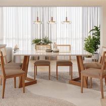 Conjunto Sala de Jantar Caju 180cm com 6 Cadeiras Palmas Conjunto Sala de Jantar Caju 180cm com 6 Cadeiras Palmas