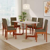 Conjunto Sala de Jantar Califórnia 6 Lugares Retangular Madeira Maciça Dakota Conjunto Sala de Jantar Califórnia 6 Lugares Retangular Madeira Maciça Dakota
