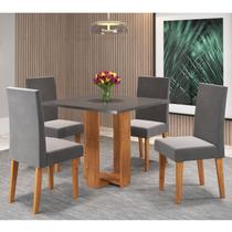 Conjunto Sala de Jantar Chiara Mesa Quadrada com 4 Cadeiras Vênus - Viero