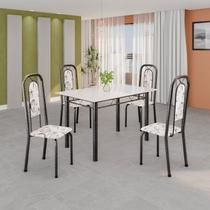 Conjunto Sala de Jantar com 4 Cadeiras Lara