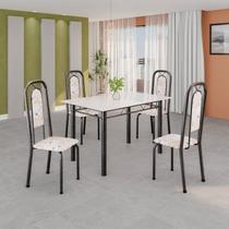 Conjunto Sala de Jantar com 4 Cadeiras Lara