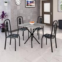 Conjunto Sala de Jantar com 4 Cadeiras Lívia Preto Conjunto Sala de Jantar com 4 Cadeiras Lívia Preto