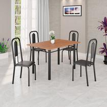 Conjunto Sala de Jantar com 4 Cadeiras Lívia Preto Conjunto Sala de Jantar com 4 Cadeiras Lívia Preto