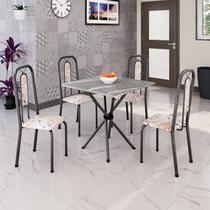 Conjunto Sala de Jantar com 4 Cadeiras Lívia