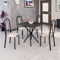 Conjunto Sala de Jantar com 4 Cadeiras Lívia